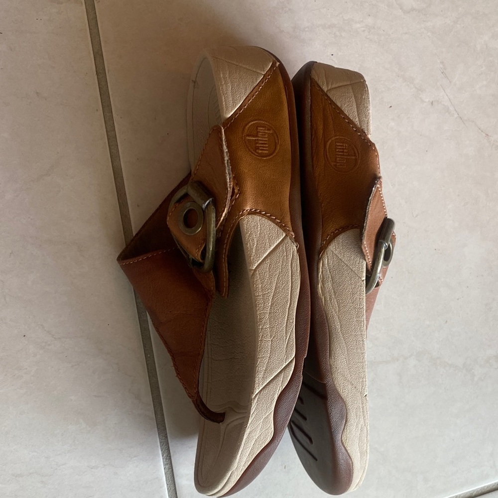 Fitflop Brown Leather Sandals - Picture 3 of 6